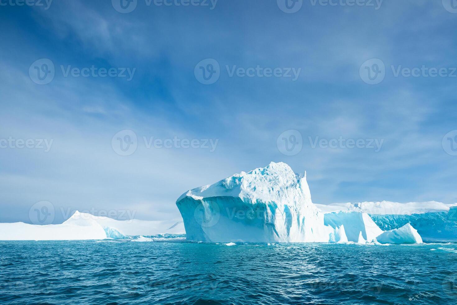 majestueux la glace falaises couronné par une cool atmosphère, encadré par le magnifique mer et ciel, prestidigitation une harmonieux panorama de la nature glacé grandeur et océanique splendeur photo