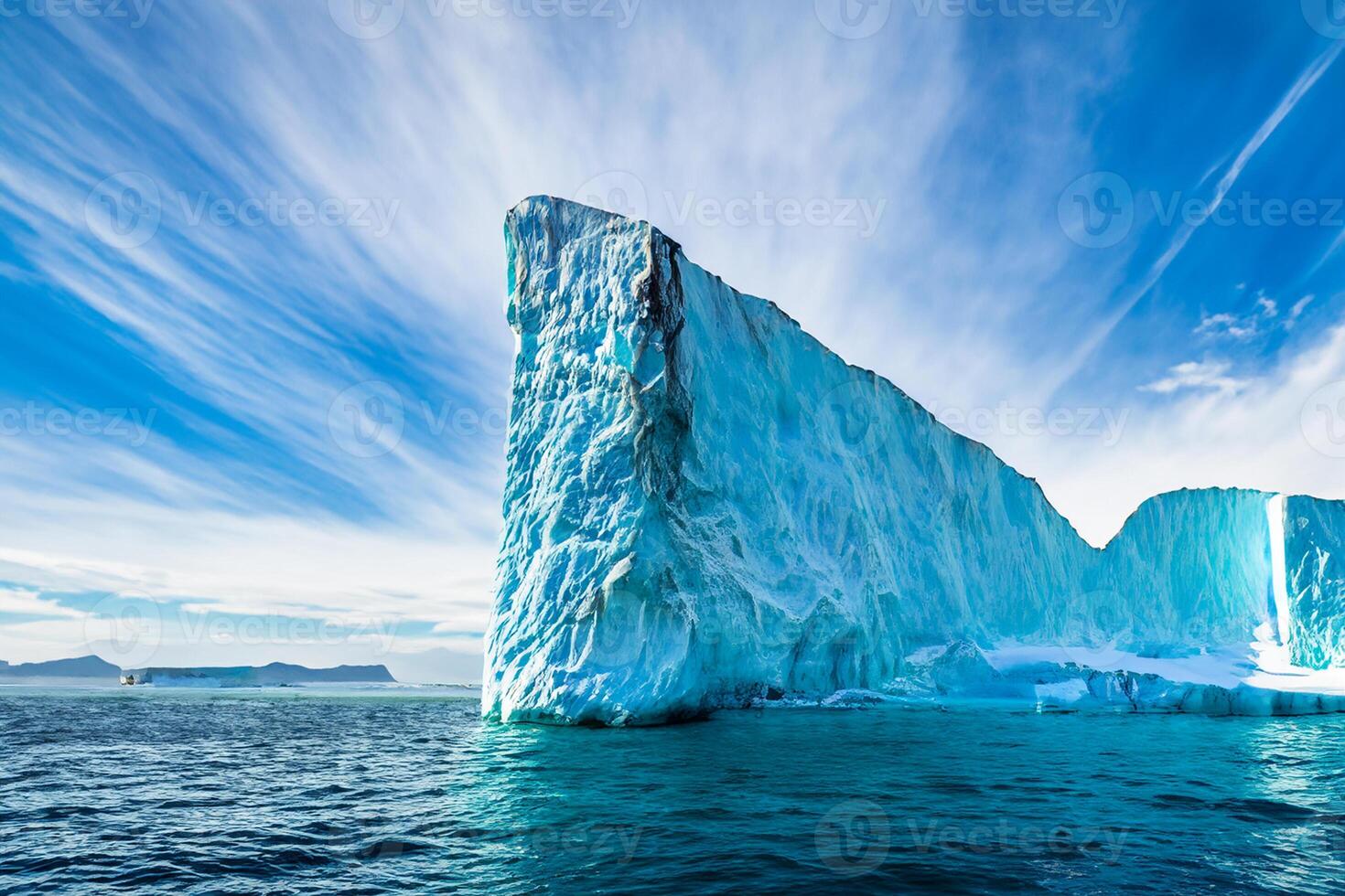 majestueux la glace falaises couronné par une cool atmosphère, encadré par le magnifique mer et ciel, prestidigitation une harmonieux panorama de la nature glacé grandeur et océanique splendeur photo