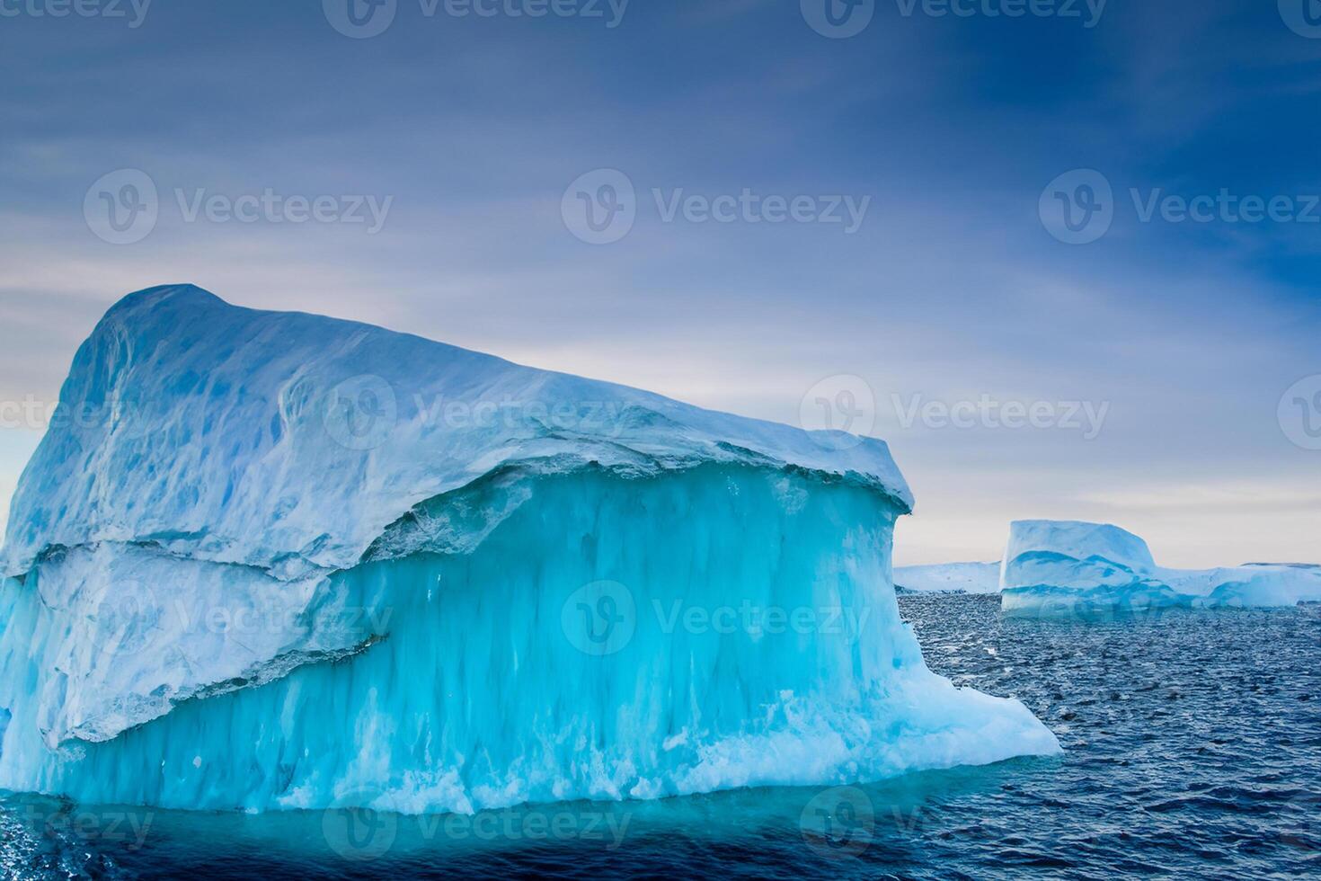 majestueux la glace falaises couronné par une cool atmosphère, encadré par le magnifique mer et ciel, prestidigitation une harmonieux panorama de la nature glacé grandeur et océanique splendeur photo