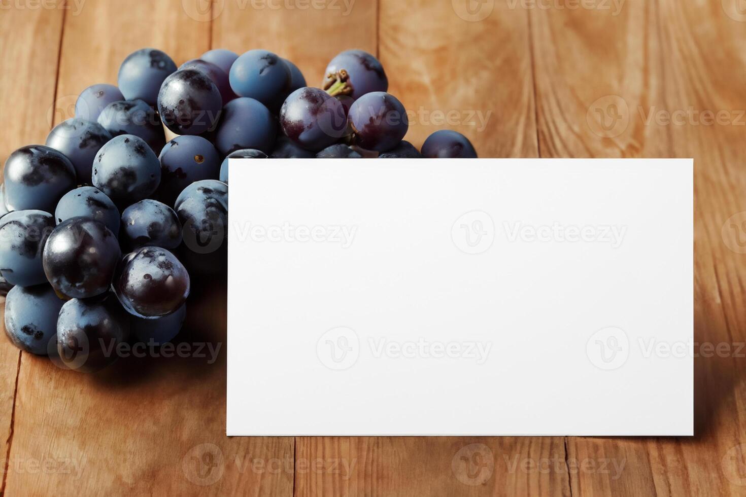 blanc papier maquette renforcée par le juteux séduire de Frais raisins, artisanat une visuel symphonie de culinaire élégance et sain imagerie, où graphique conception s'épanouit dans une le banquet de vibrant la créativité photo