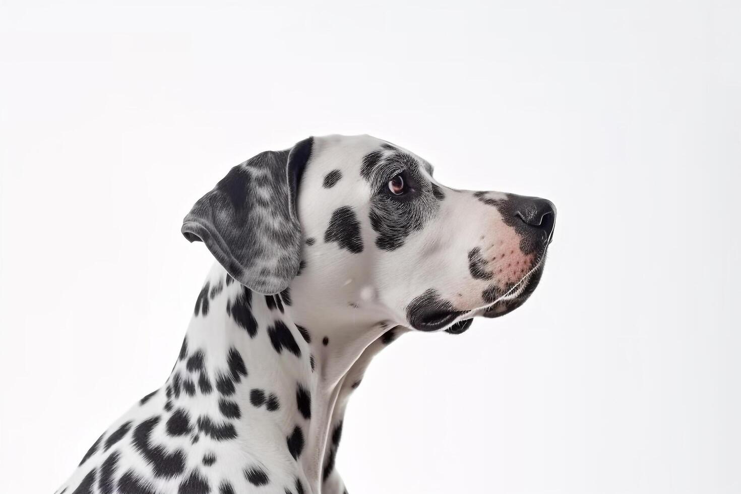 dalmatien chien isoler sur blanc arrière-plan.. photo