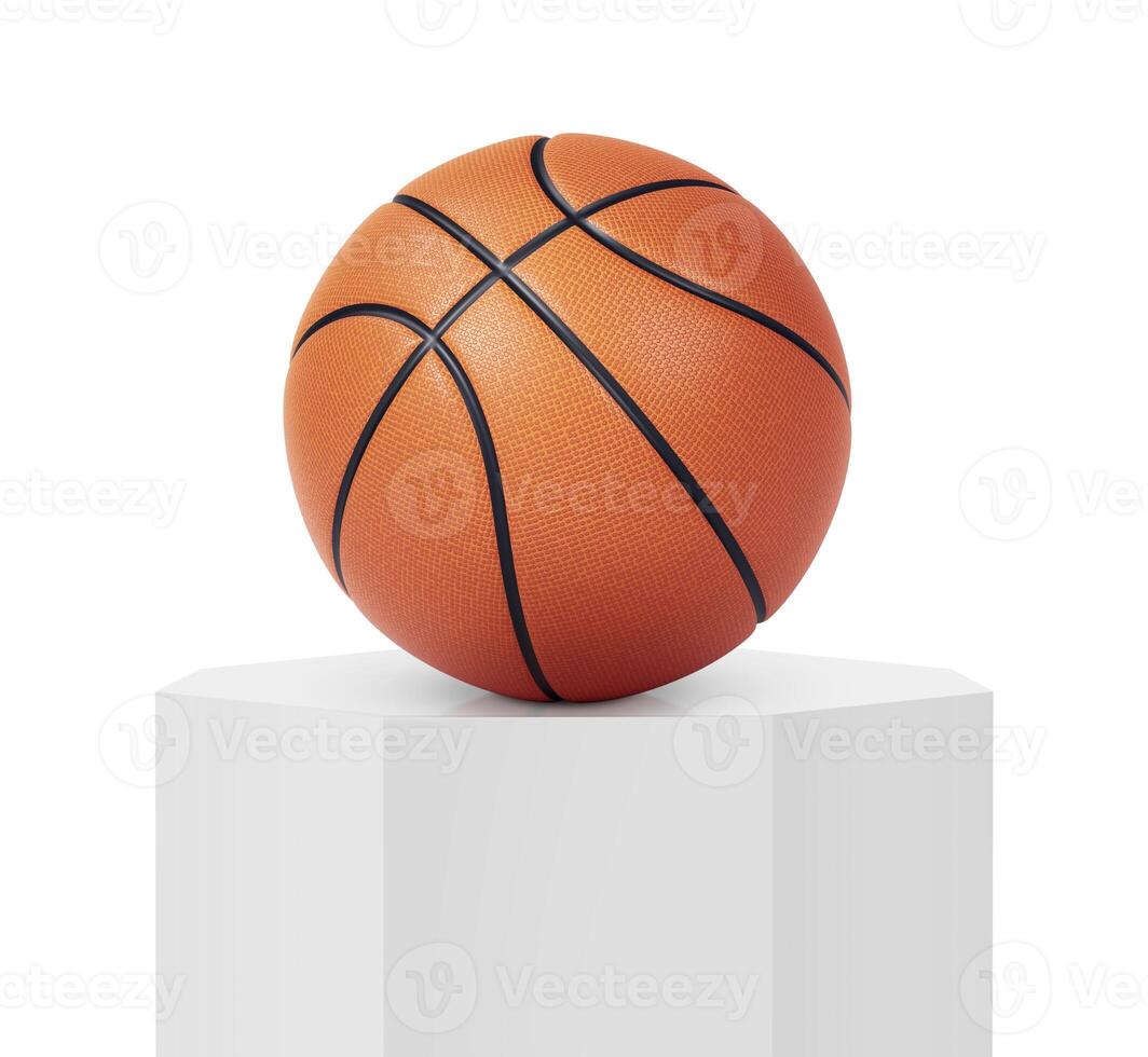 basketball Balle sur podium octogonal piédestal photo