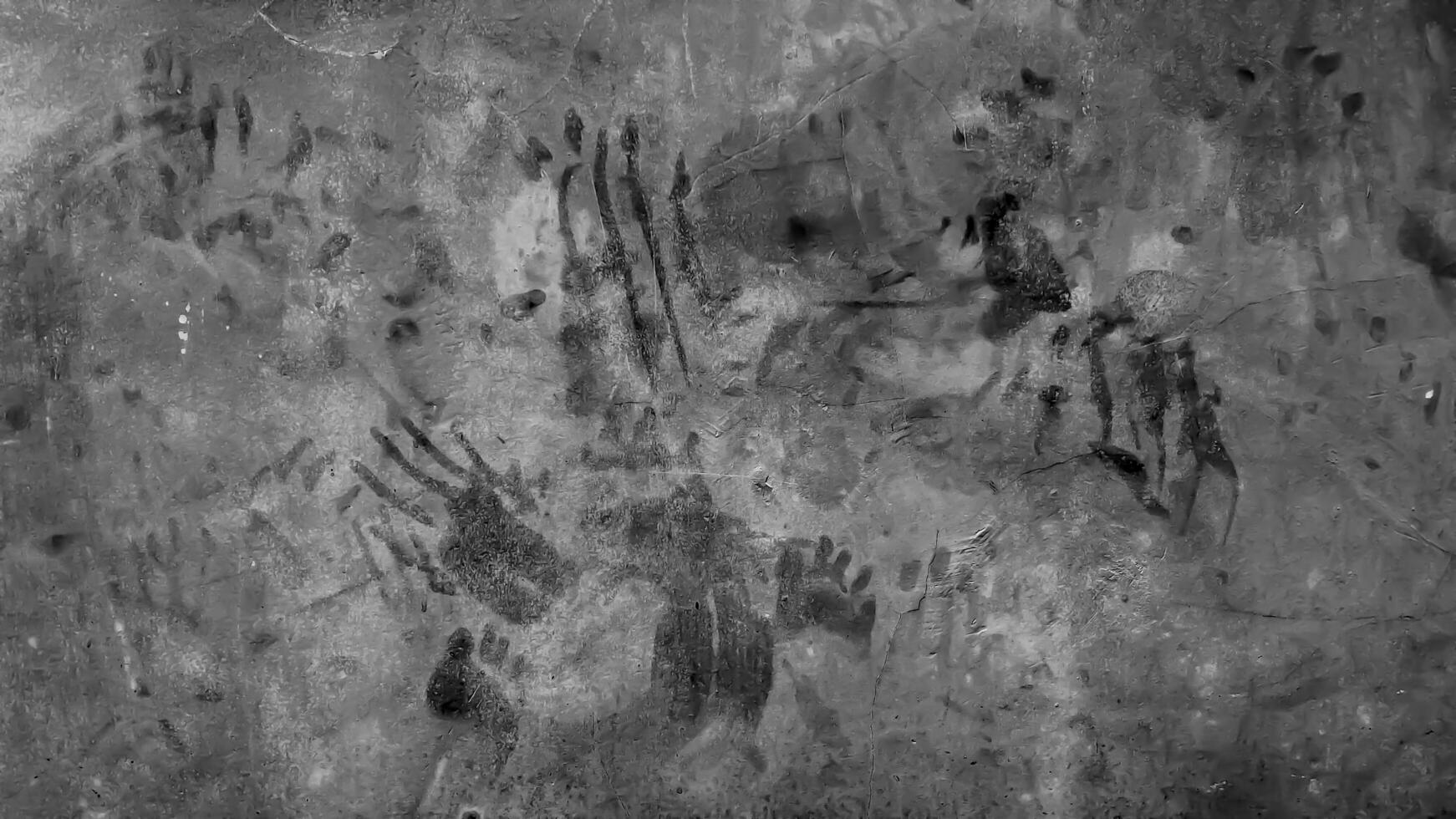 Thriller en francais mal main sur mur texture, effrayant mur Contexte photo