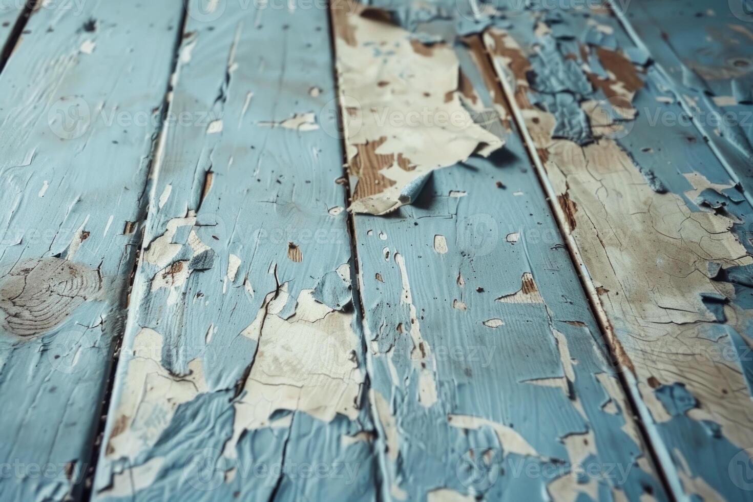 fond grunge. peinture écaillée sur un vieux plancher en bois. photo