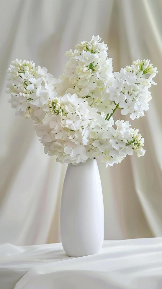 luxuriant blanc hortensia bouquet photo
