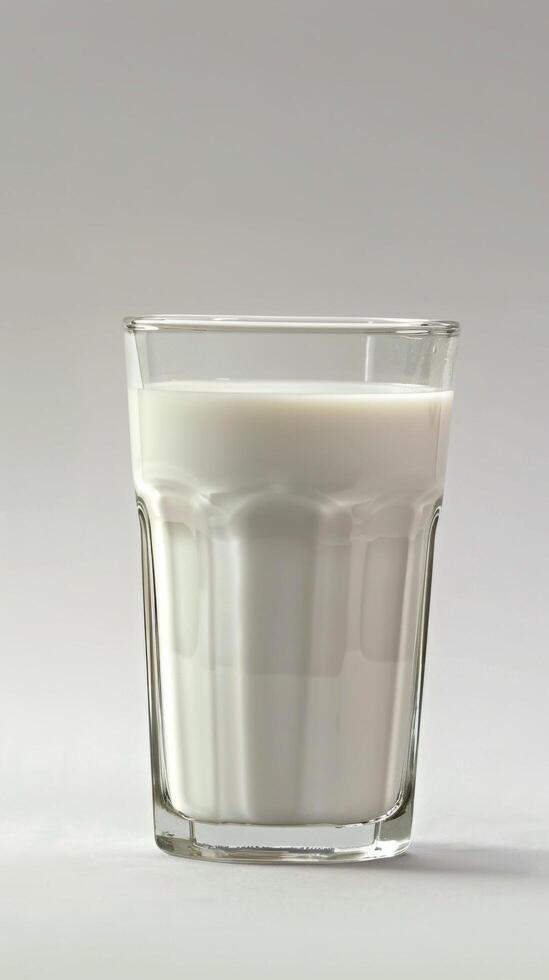 verre de lait sur fond blanc photo