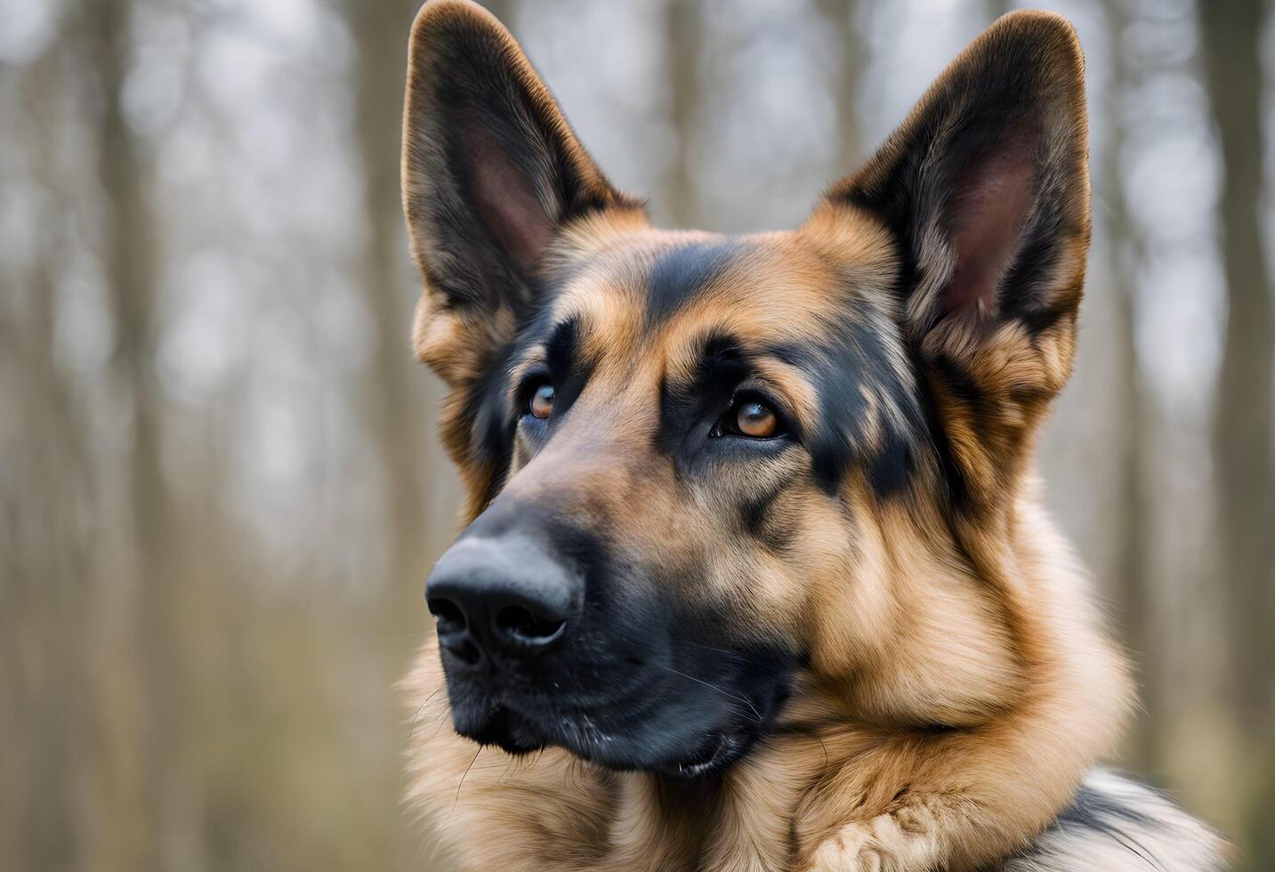 une vue de une allemand berger chien photo