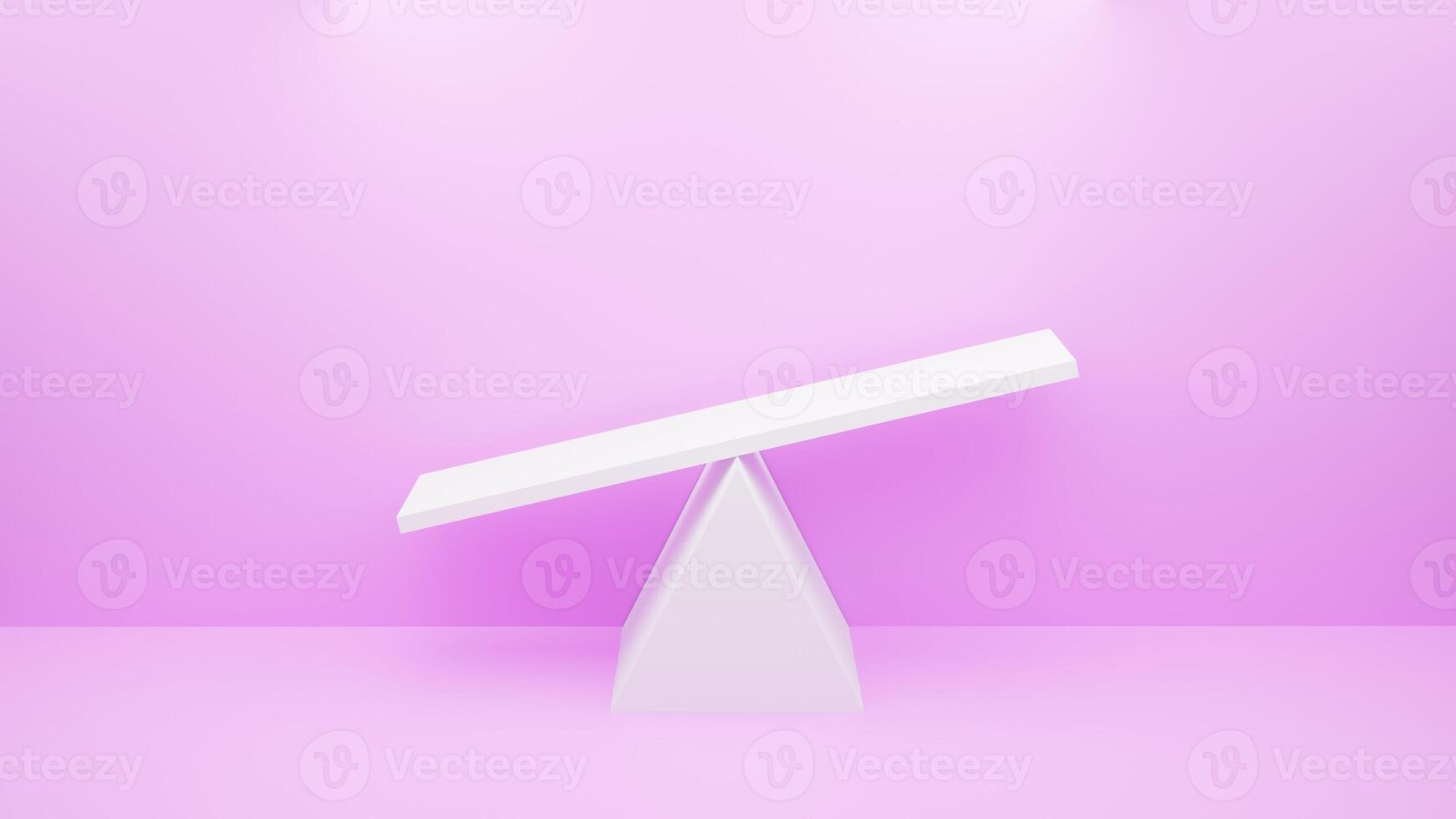 un vide blanc podium tenue par une pyramide sur une lumière violet Contexte. une marbre photo