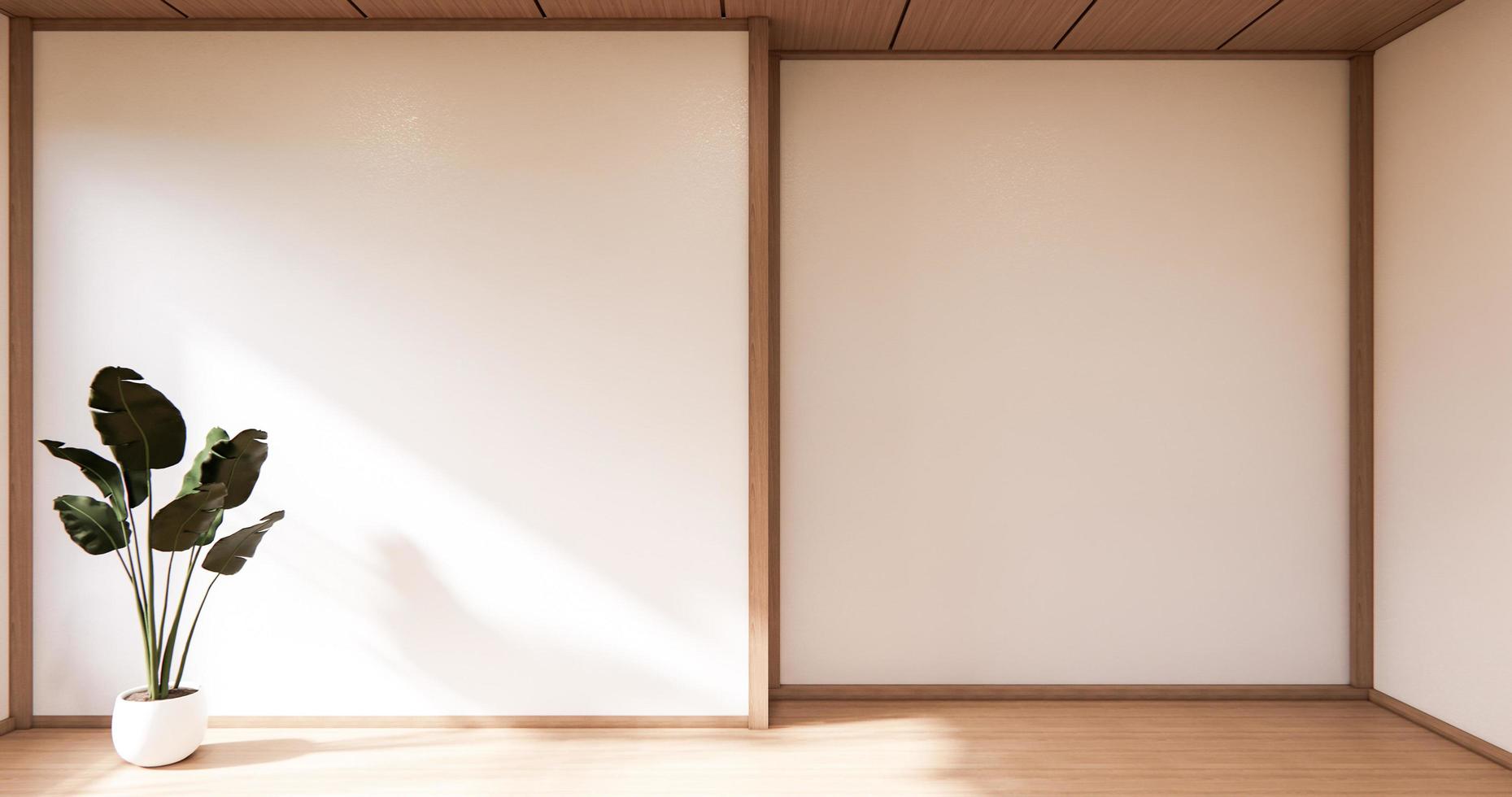 chambre design minimaliste de style japonais. rendu 3D photo