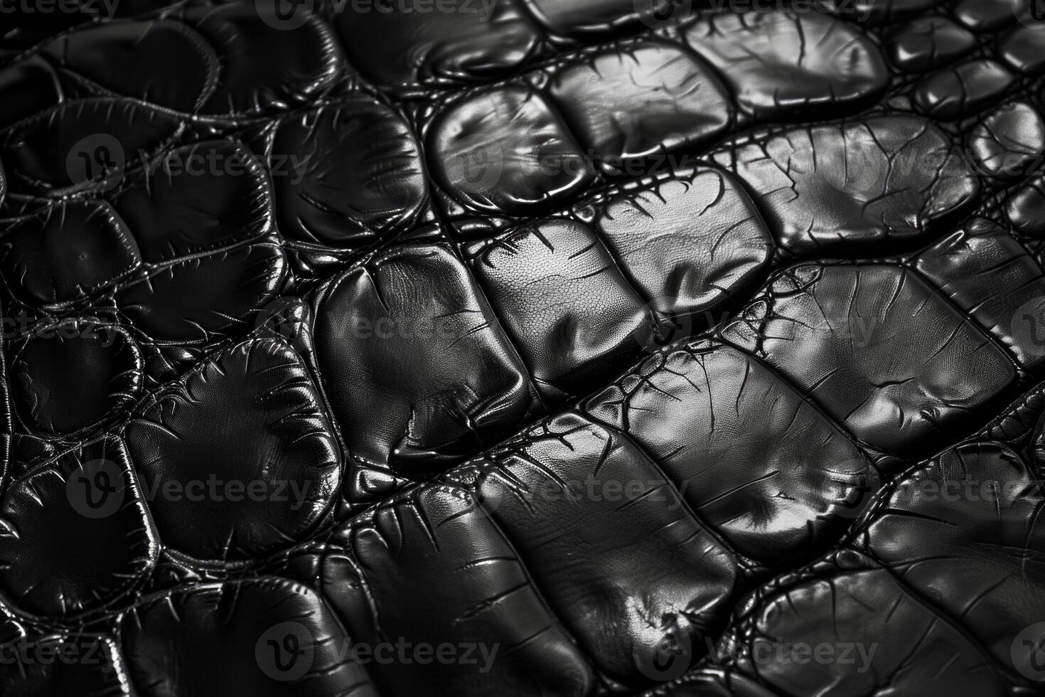 ai généré cuir texture noir Contexte crocodile cuir photo