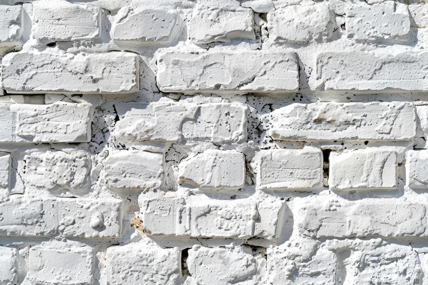 ai généré vieux maçonnerie blanc silicate blocs brique ciment texture Contexte mur horizontal. photo