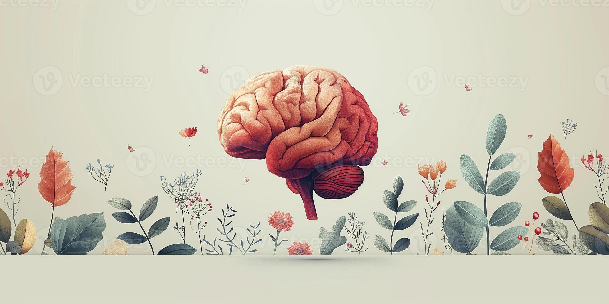 ai généré illustration de Humain cerveau dans Créatif concept pour Créatif esprit et intelligence photo