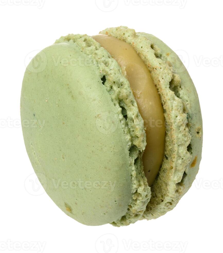 vert pistache macaron sur blanc isolé Contexte photo