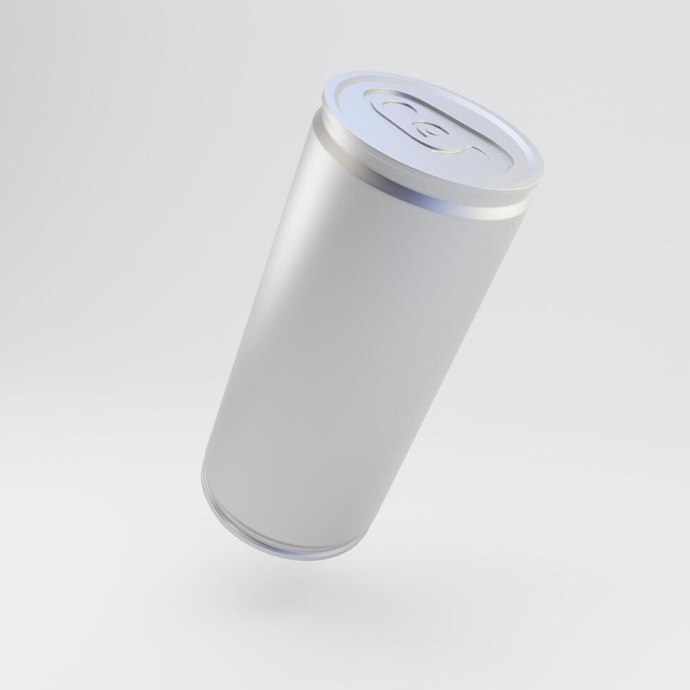 un soda pouvez maquette modèle isolé sur lumière gris Contexte photo