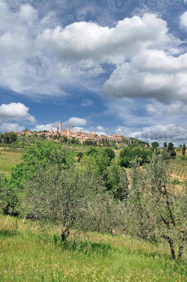 célèbre san Gimignano dans Toscane, Italie photo