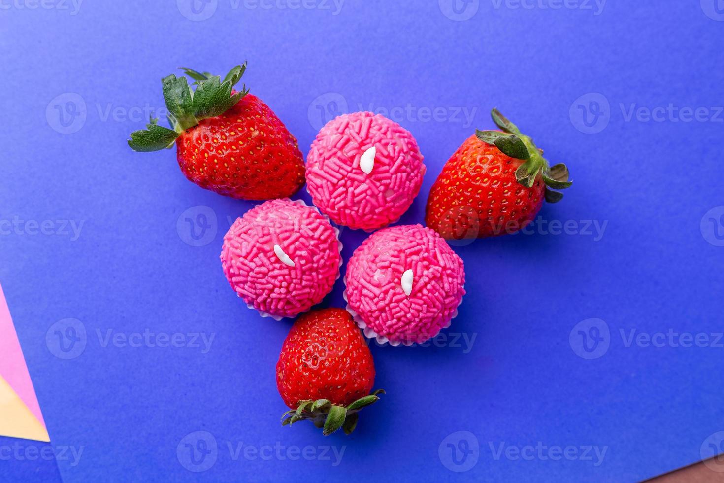 truffe chocolat fraise photo