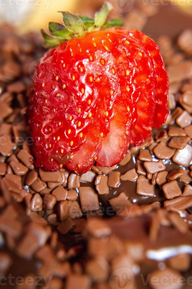 crème de fraise et chocolat photo