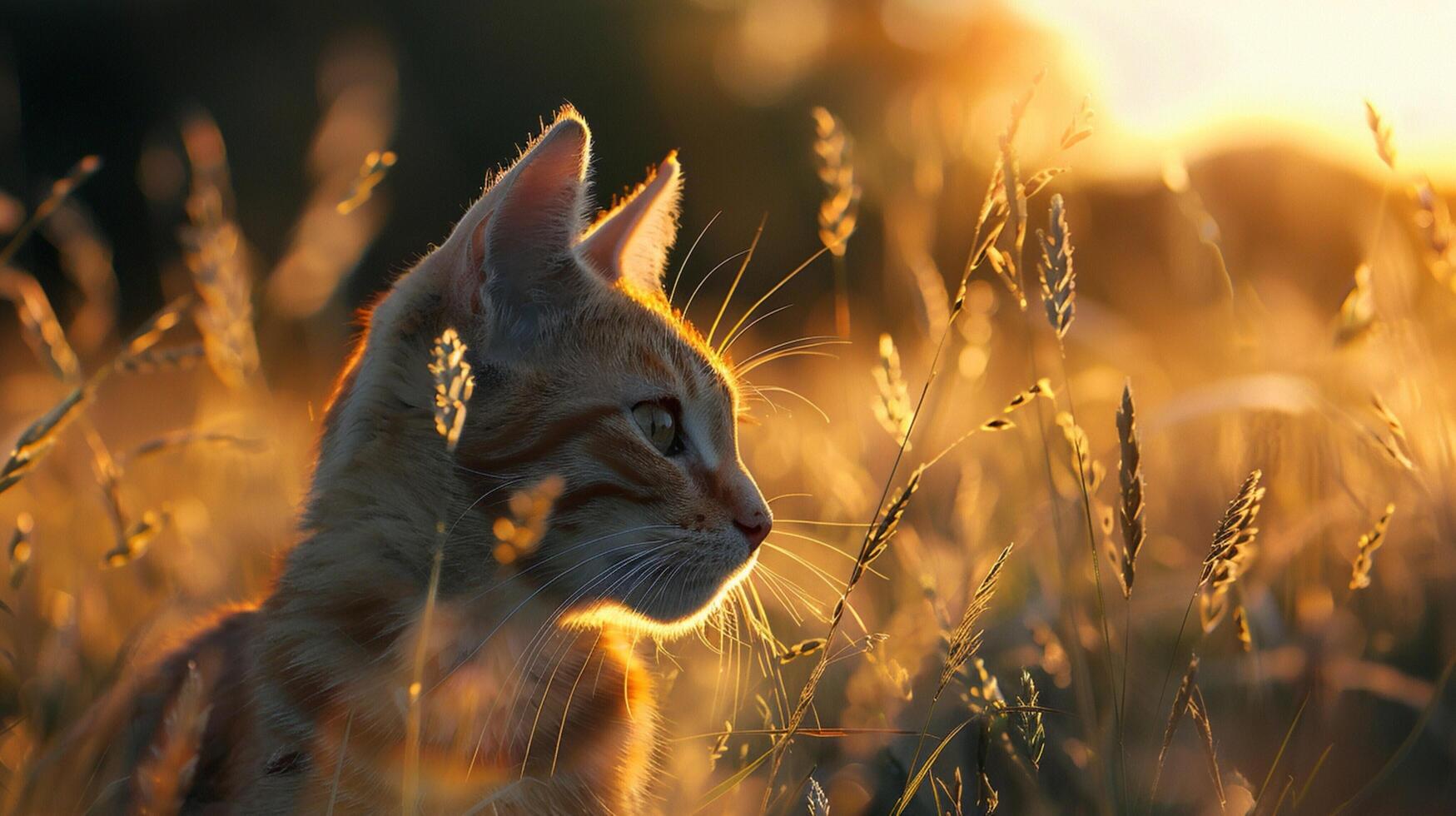 animal la nature non domestiqué chat dans herbeux savane photo