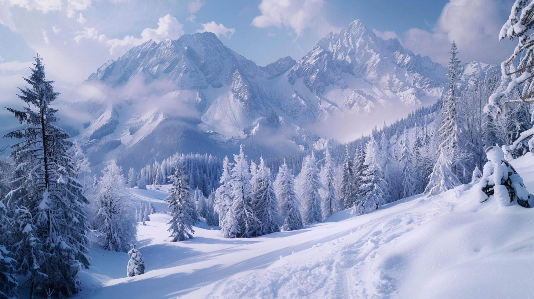 magnifique hiver la nature paysage incroyable Montagne photo