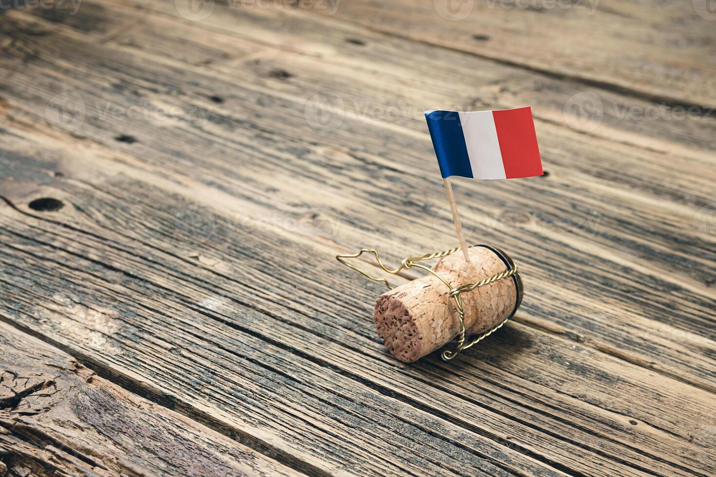 bouteille Liège avec français drapeau photo