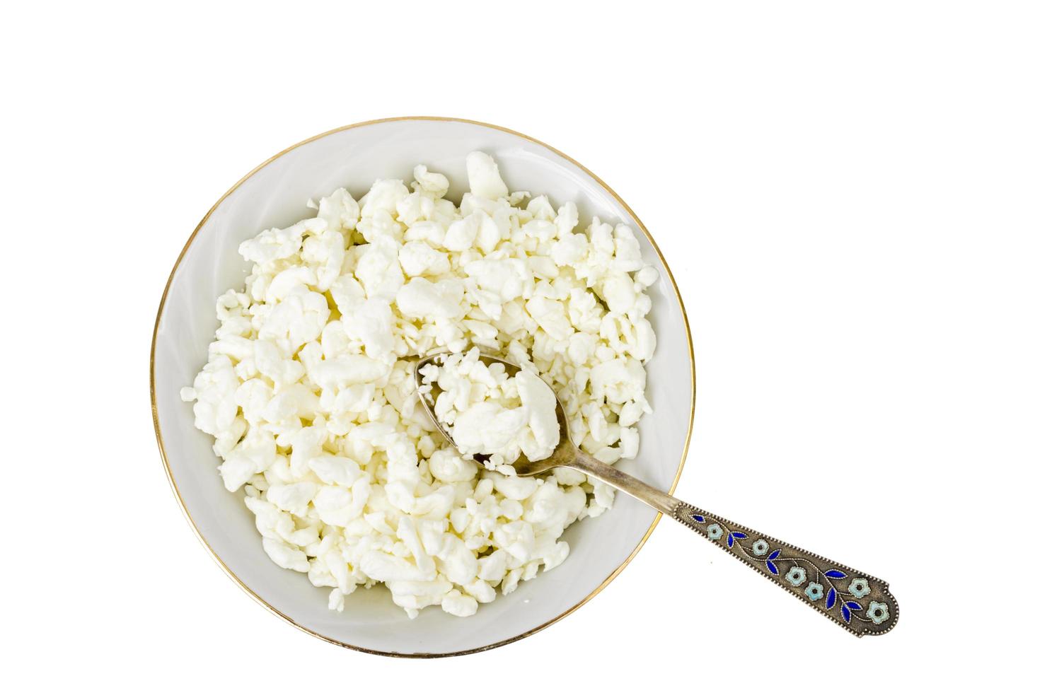 produits laitiers, fromage blanc. prévention de la carence en calcium dans le corps. photo