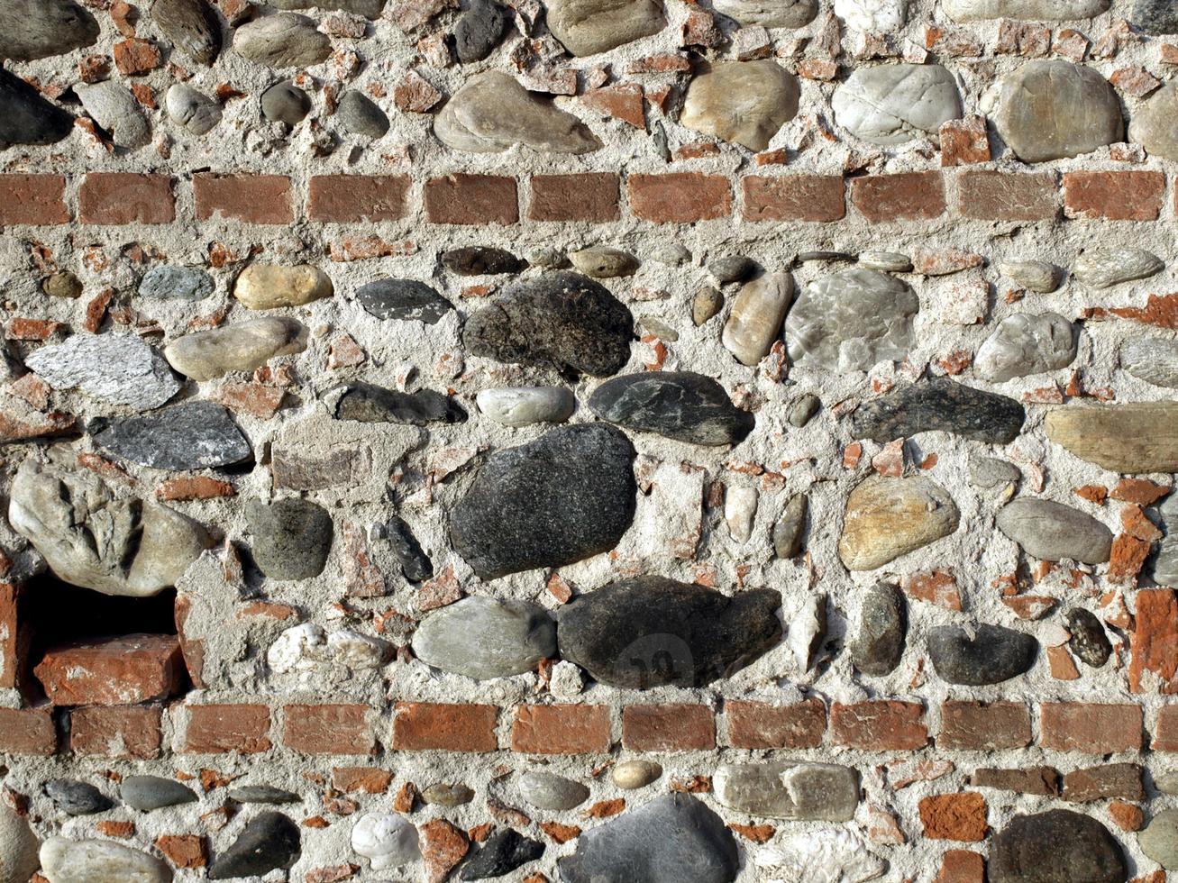 vieux mur de brique et pierre photo