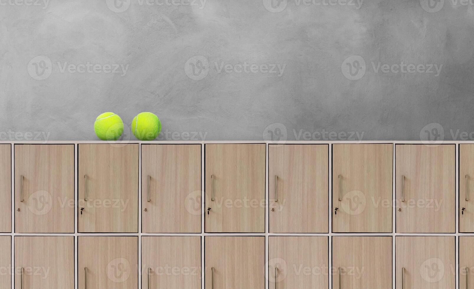 tennis des balles sur Casiers dans des sports Gym photo