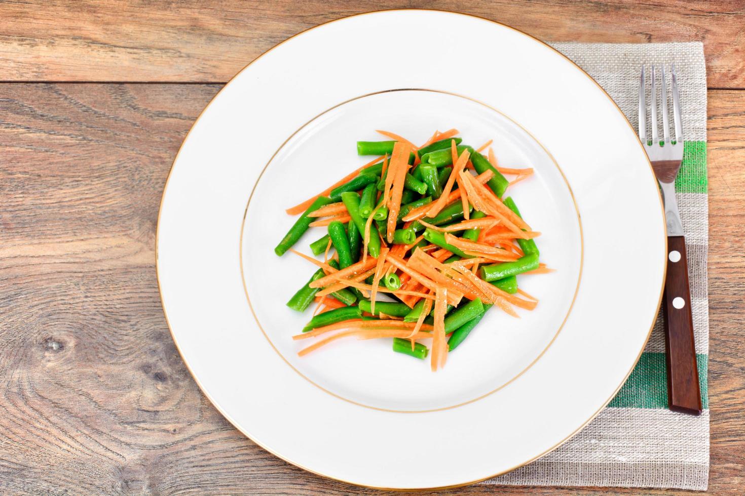 haricots verts aux carottes photo