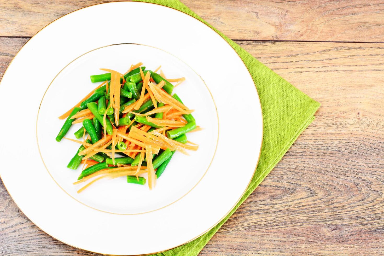 haricots verts aux carottes photo