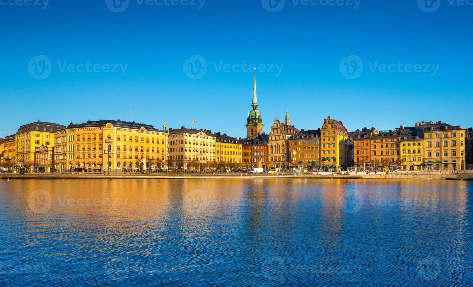 paysage urbain de Stockholm. horizon de la capitale suédoise. scandinavie, europe du nord photo