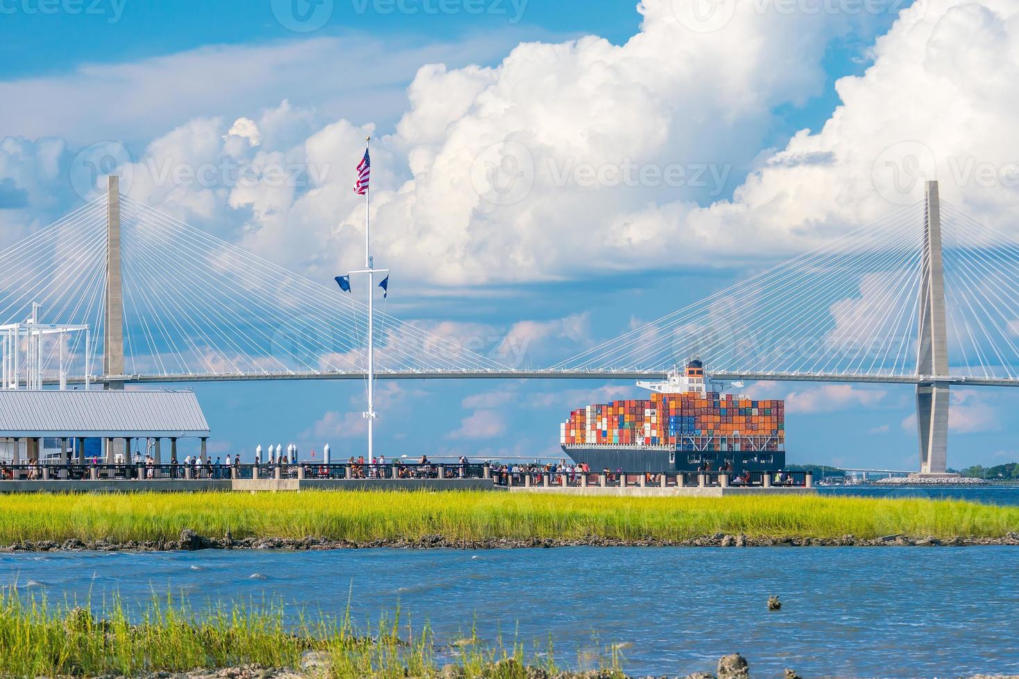 Le parc au bord de l'eau à Charleston, Caroline du Sud photo