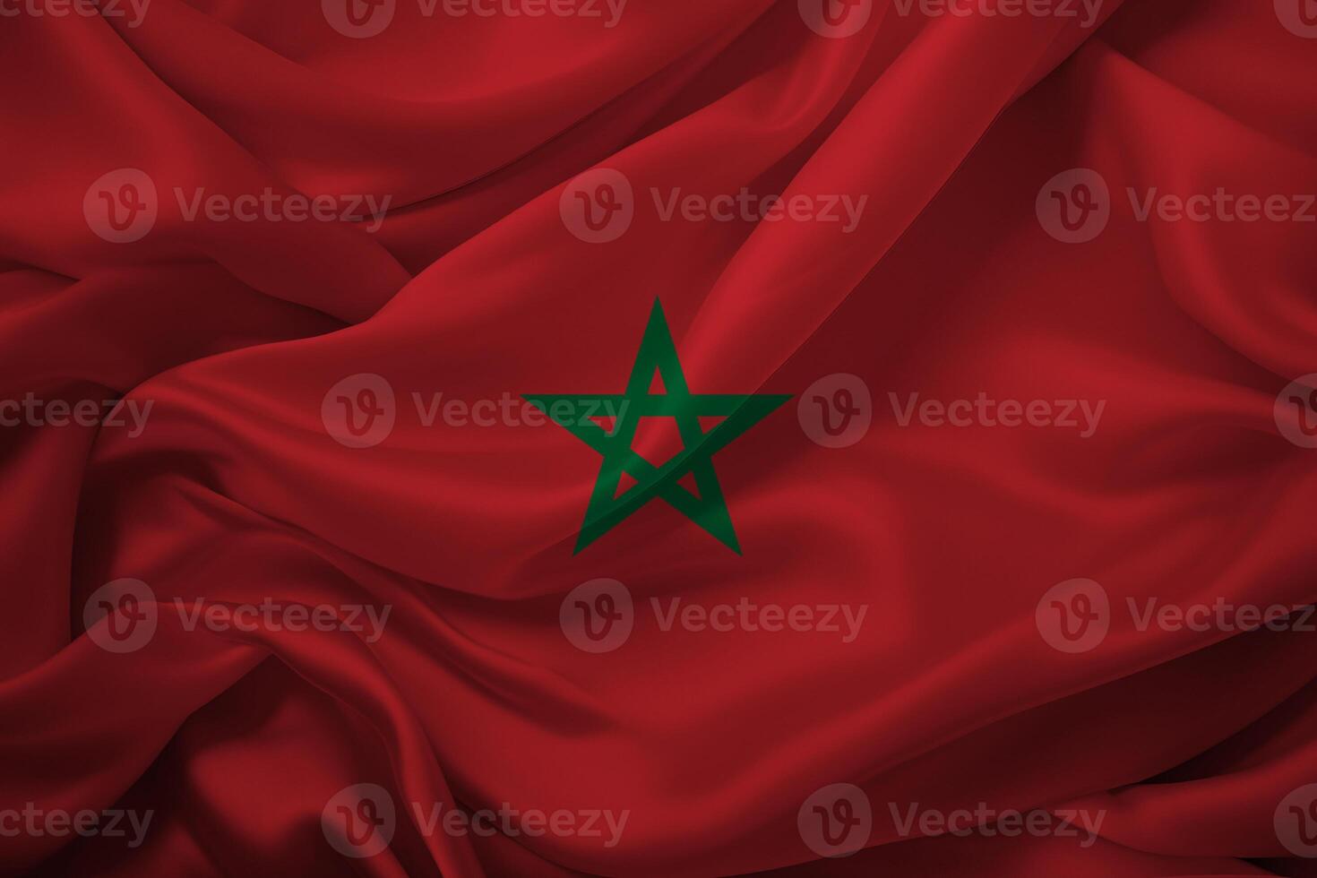 Maroc nationale drapeau agitant majestueusement photo