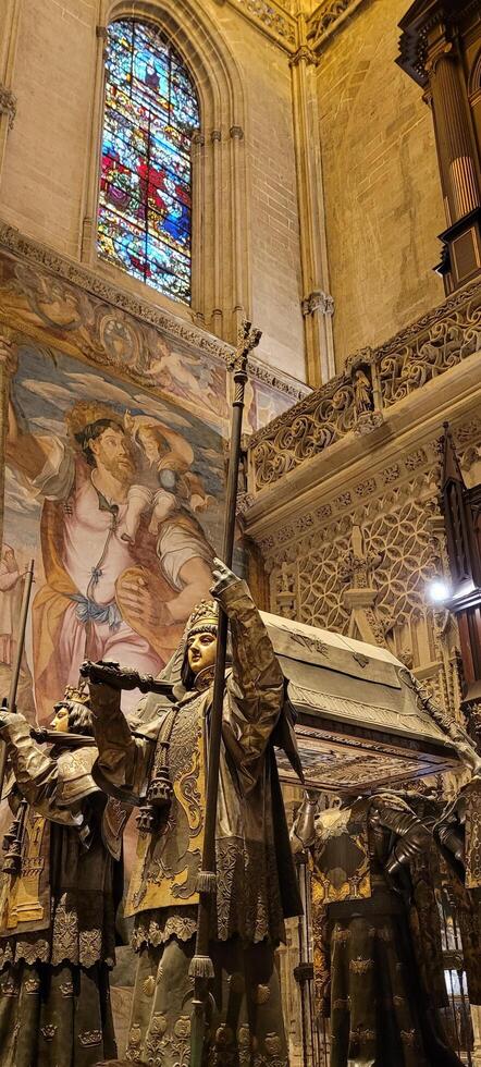 Cristobal côlon tumba, Chrisophe Colomb tombeau, Séville cathédrale, Séville, Espagne, avril 2024 photo