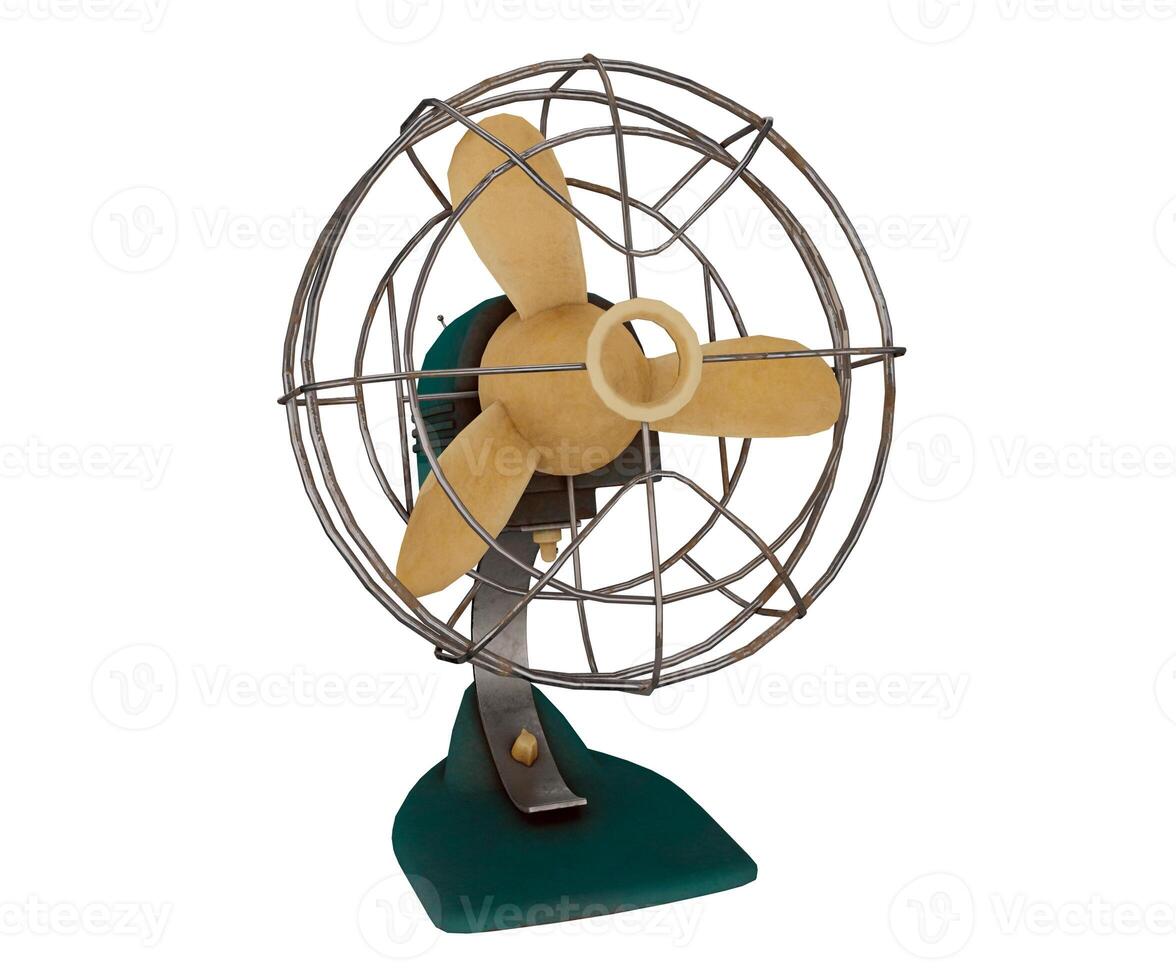 3d le rendu ancien ventilateur photo