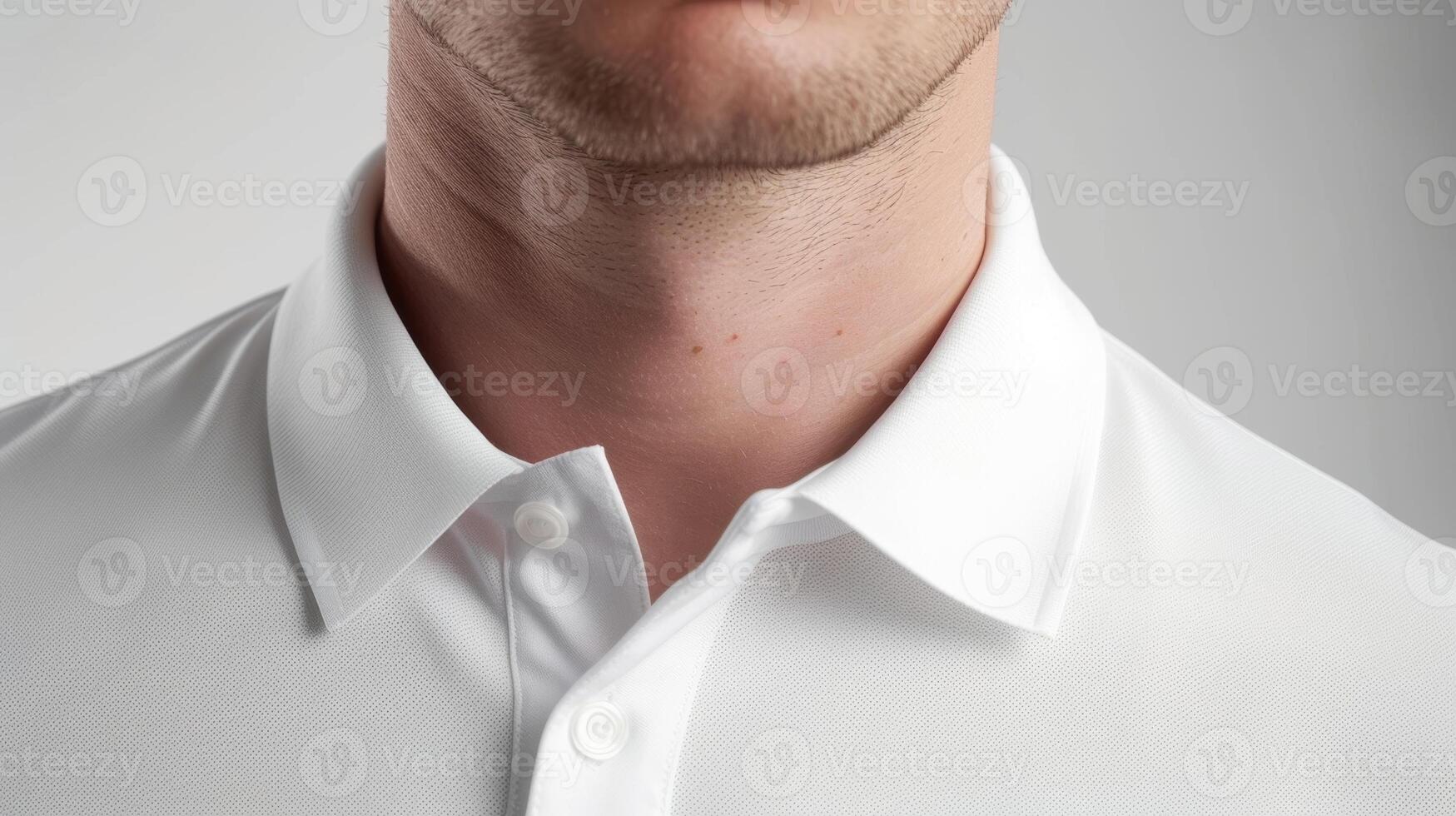 une classique blanc polo chemise avec évacuation de l'humidité La technologie et respirant engrener panneaux combiner élégance et Fonctionnalité pour tout des sports activité photo