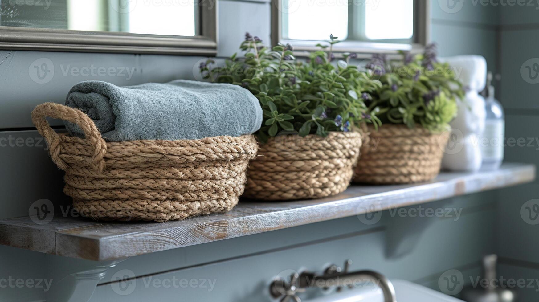 utiliser chaque pouce de mur espace avec ces unique pendaison panier étagères parfait pour stockage linge de maison les serviettes et autre nécessités dans une petit salle de bains photo