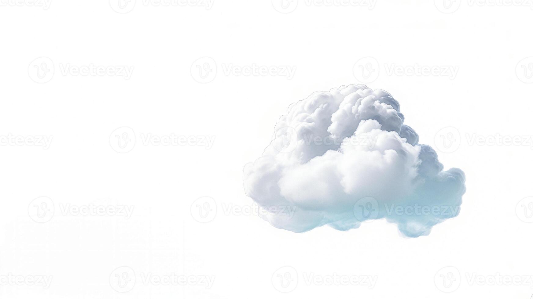 ai généré des nuages sur une blanc Contexte génératif ai photo