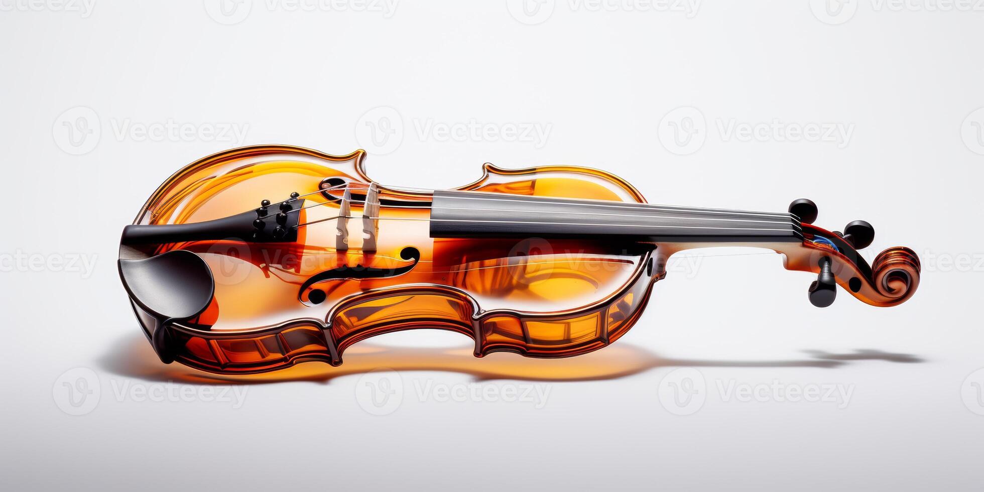 violon sur fond blanc photo