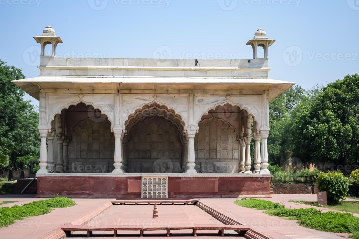 architectural détails de lal qila - rouge fort situé dans vieux Delhi, Inde, vue à l'intérieur delhi rouge fort le célèbre Indien Repères photo