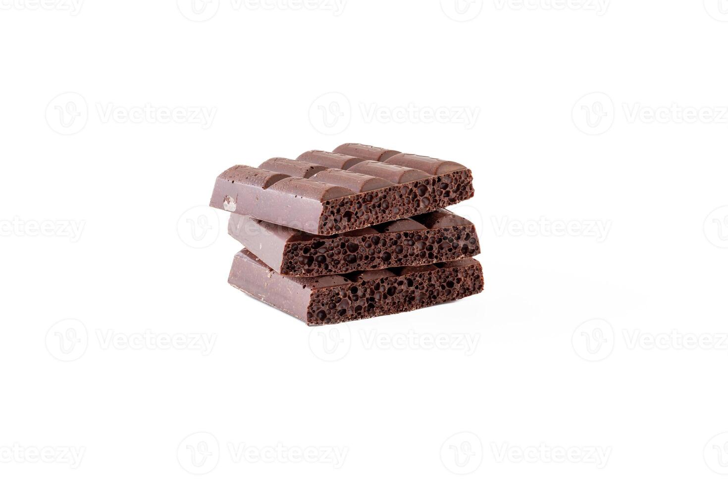 Chocolat bars isolé sur une blanc Contexte. photo