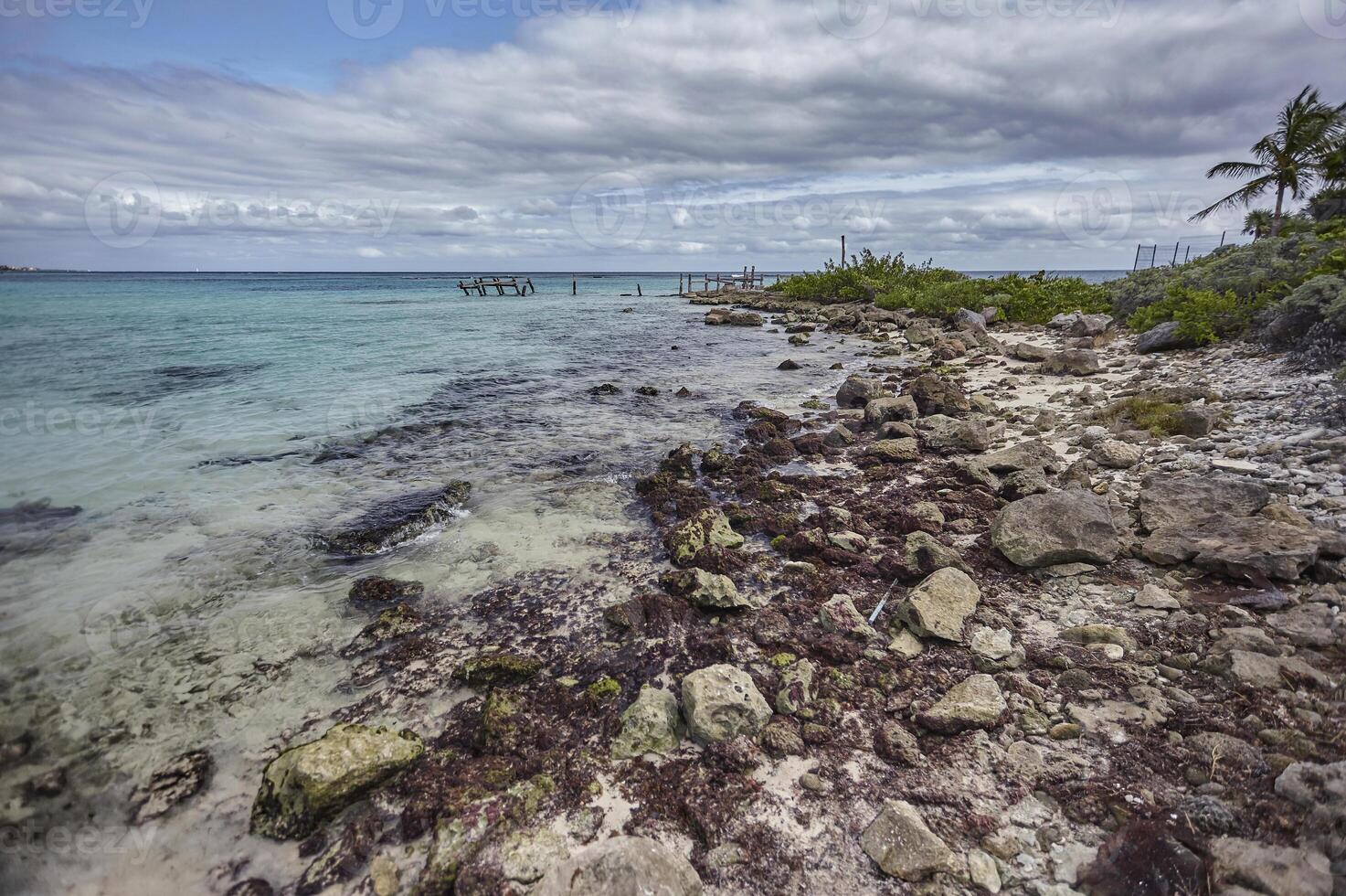 Naturel panorama de xpu Ha plage photo