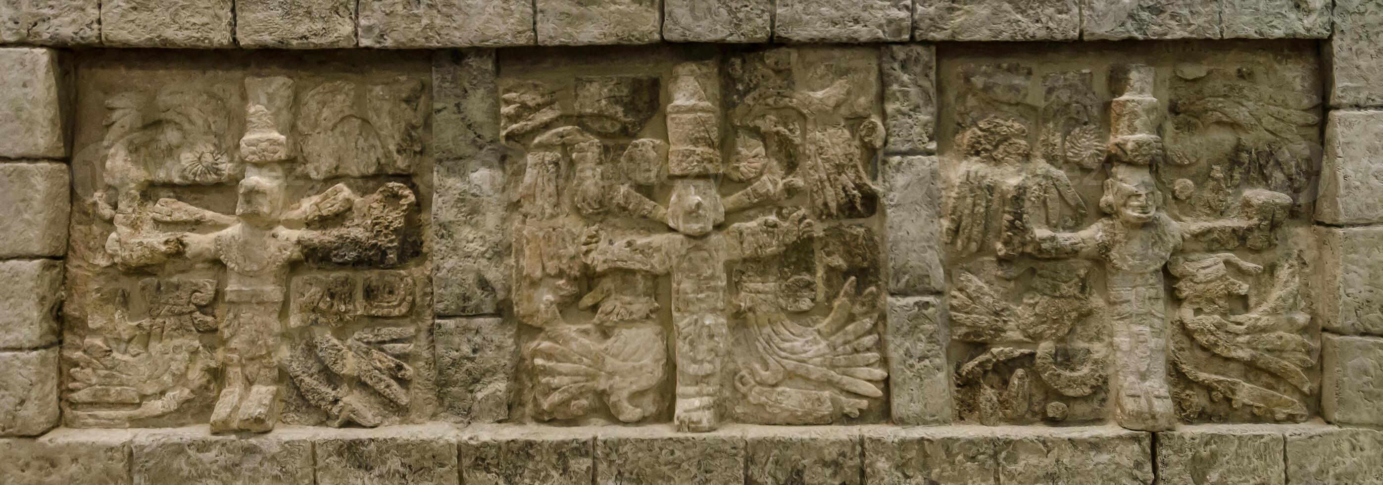 ancien Maya sculpture de quintana roo Etat photo