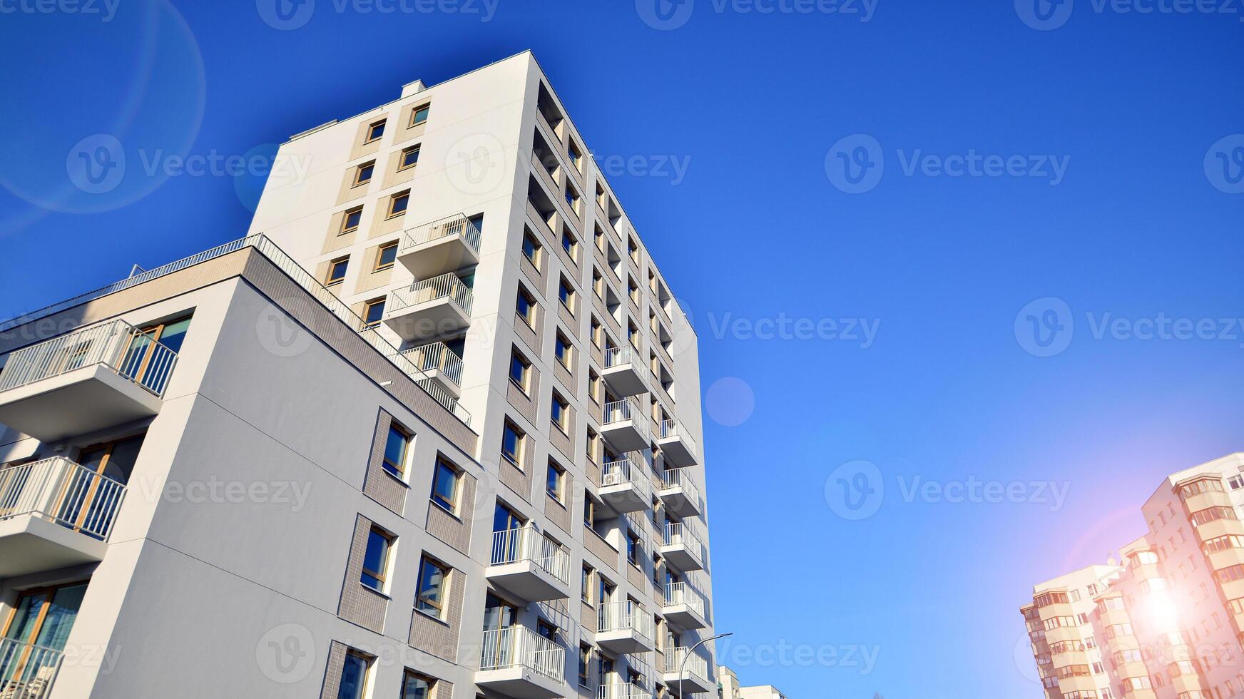 moderne architecture de Urbain Résidentiel appartement bâtiment. appartement bâtiment extérieur, Résidentiel maison façade. photo