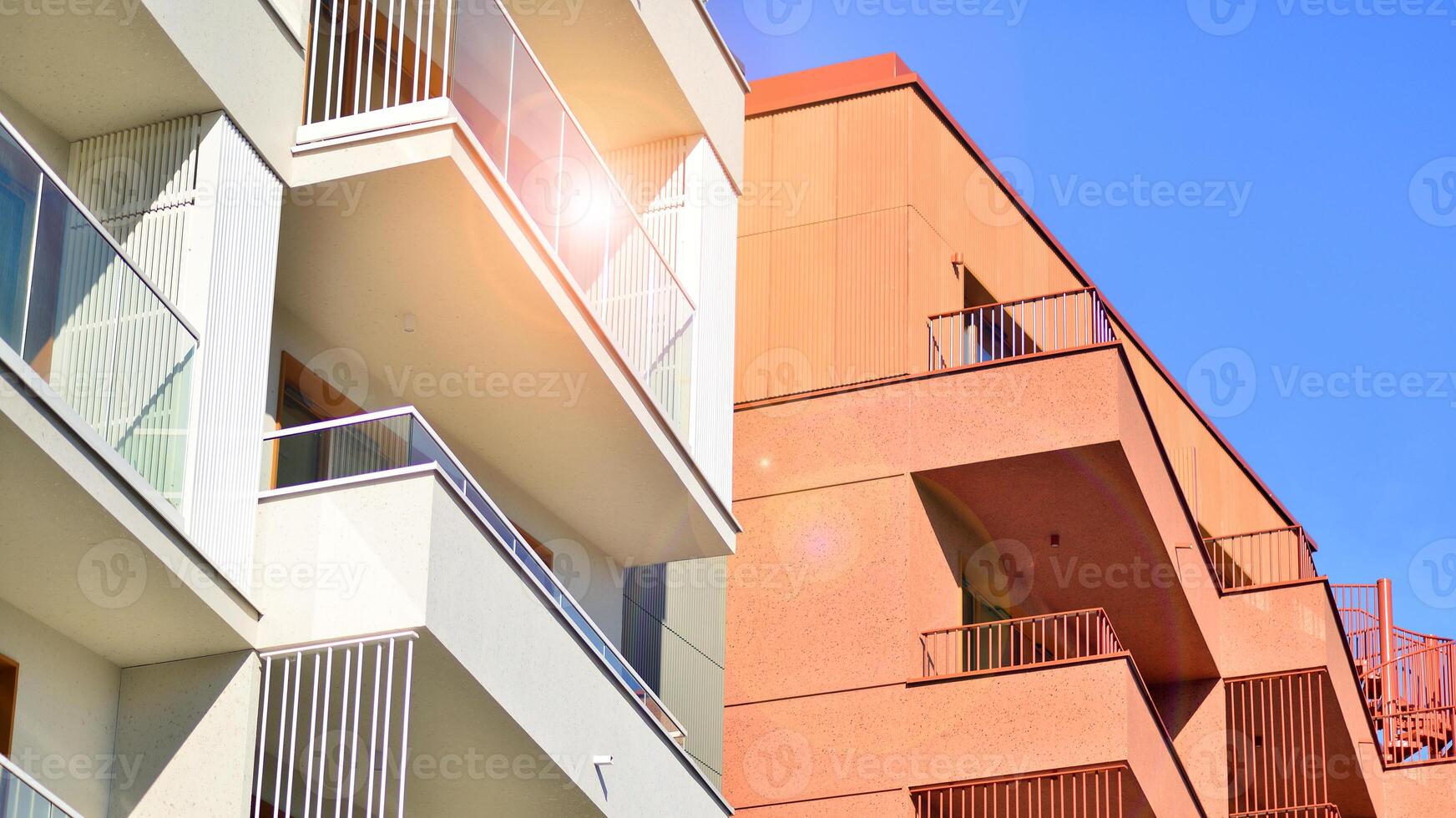 moderne architecture de Urbain Résidentiel appartement bâtiment. appartement bâtiment extérieur, Résidentiel maison façade. photo