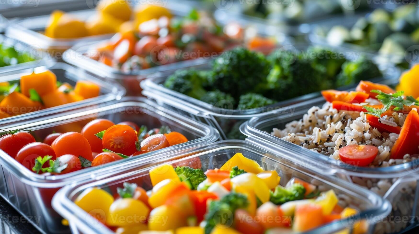 une photo de en bonne santé repas préparation soulignant le importance de correct nutrition dans poids perte.