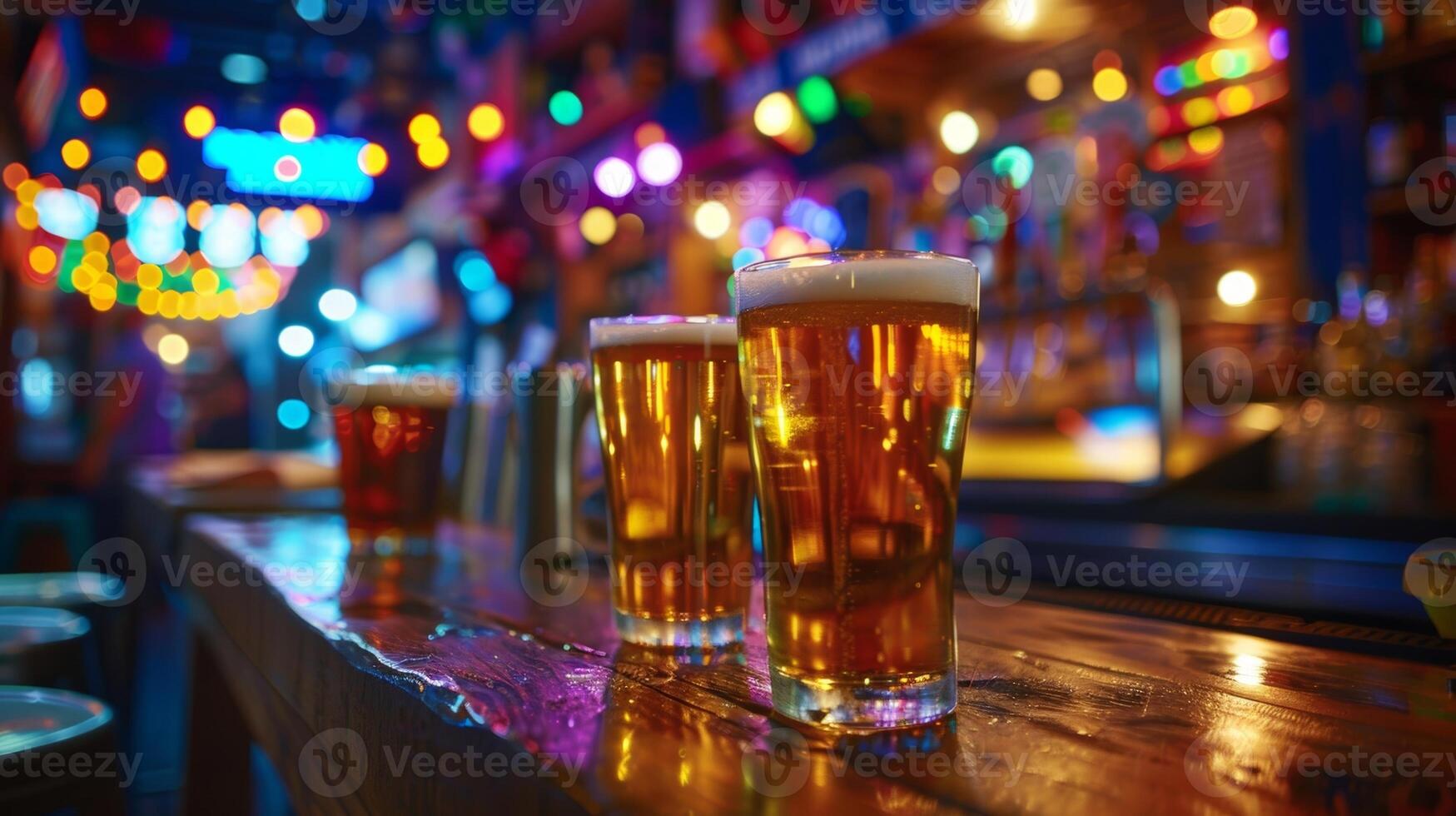 une hanche se plonger bar avec une décontracté atmosphère se vanter un impressionnant sélection de sans alcool artisanat bières et excentrique cocktails sans alcool photo