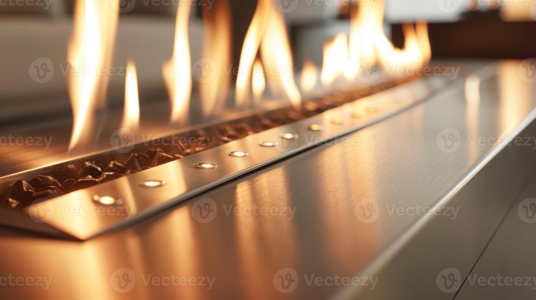 le contemporain cheminée sert comme une étourdissant focal point dans le pièce avec ses audacieux métallique conception et vacillant flammes. 2d plat dessin animé photo