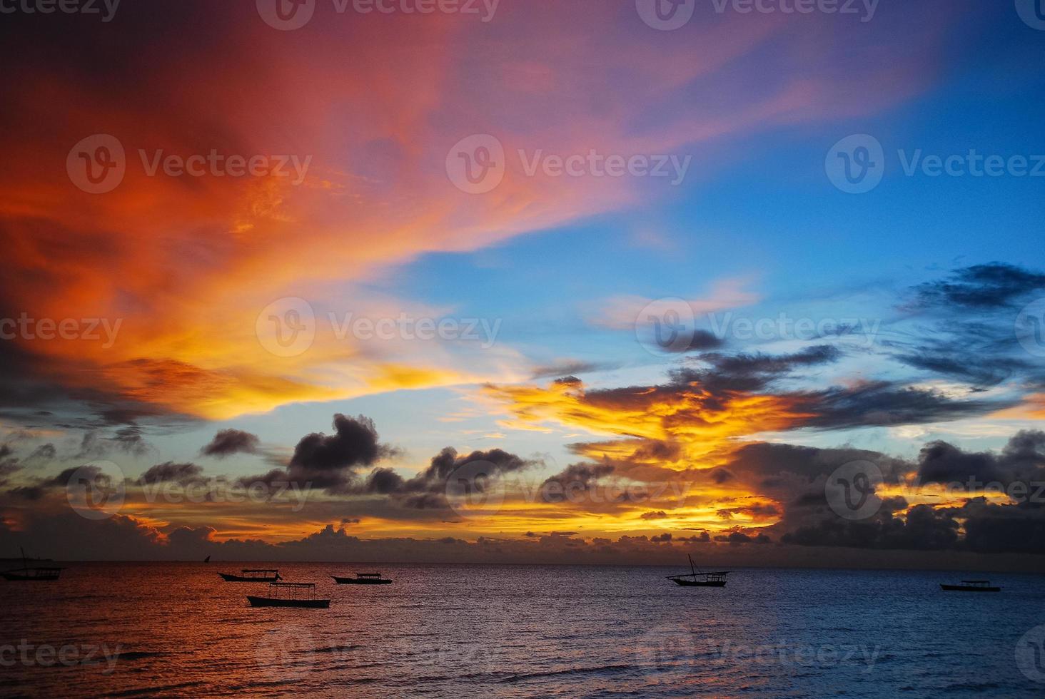 ciel coucher de soleil, afrique photo