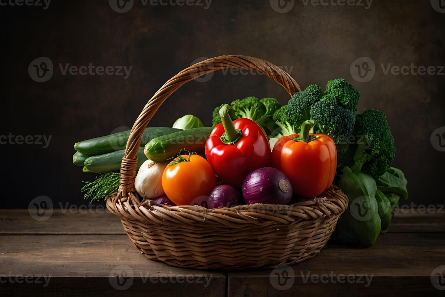 panier plein de légumes photo