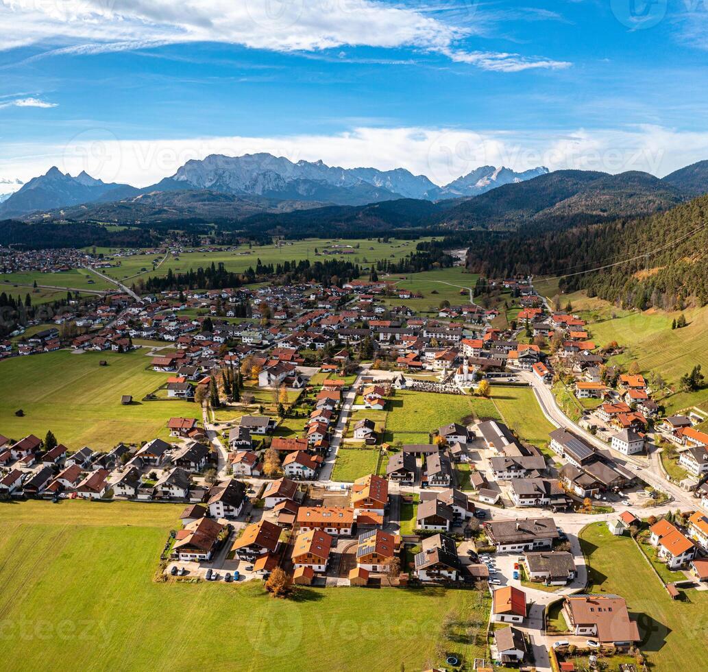 murgau bavarois Alpes. Karwendel montagnes. vacances recours photo